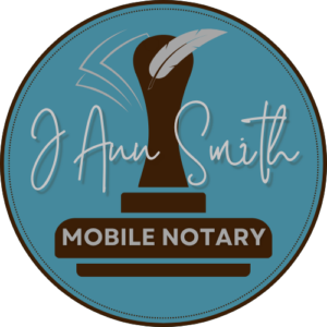 J Ann Smith Mobile Notary, round logo